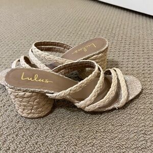 Lulus braided espadrille heeled sandals